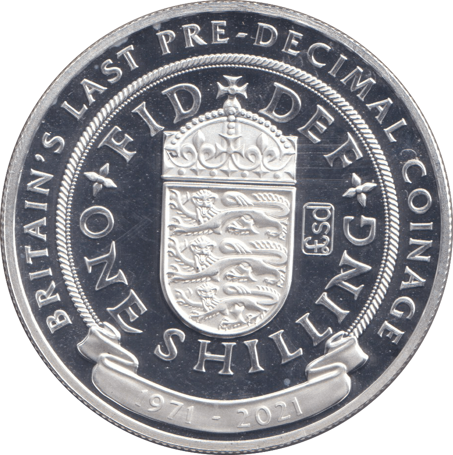 2021 SILVER PROOF ONE CROWN GIBRALTAR - ONE SHILLING - SILVER WORLD COINS - Cambridgeshire Coins