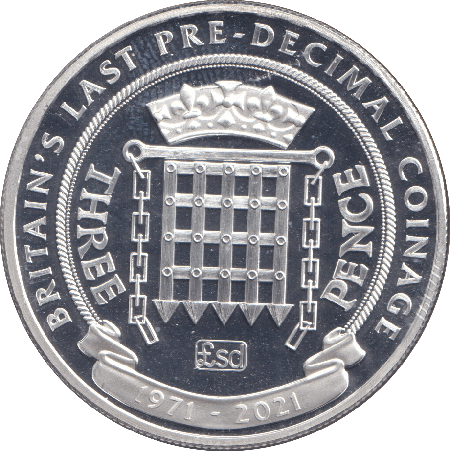 2021 SILVER PROOF ONE CROWN GIBRALTAR - THREE PENCE - SILVER WORLD COINS - Cambridgeshire Coins