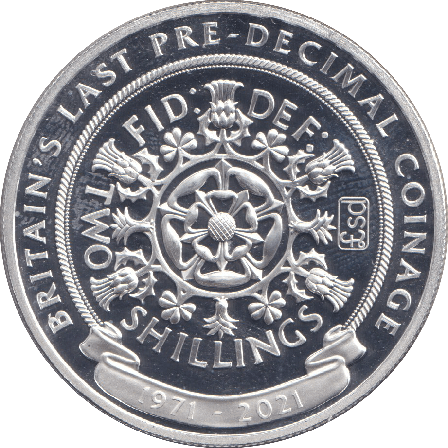 2021 SILVER PROOF ONE CROWN GIBRALTAR - TWO SHILLINGS - SILVER WORLD COINS - Cambridgeshire Coins