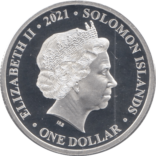 2021 SILVER PROOF ONE DOLLAR SOLOMON ISLANDS - SILVER WORLD COINS - Cambridgeshire Coins