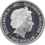2021 SILVER PROOF ONE DOLLAR SOLOMON ISLANDS - SILVER WORLD COINS - Cambridgeshire Coins
