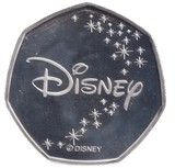 2021 SILVER PROOF PLATED 50P SHAPED COIN DISNEY RABBIT - 50P SHAPED COIN - Cambridgeshire Coins