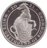 2021 SILVER PROOF TWO POUND QUEEN'S BEASTS WHITE GREYHOUND OF RICHMOND - SILVER WORLD COINS - Cambridgeshire Coins