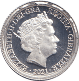 2021 SILVER QUARTER SOVEREIGN ( PROOF ) - SILVER WORLD COINS - Cambridgeshire Coins