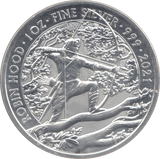 2021 SILVER ROBIN HOOD 2 POUNDS ( BU ) - SILVER WORLD COINS - Cambridgeshire Coins