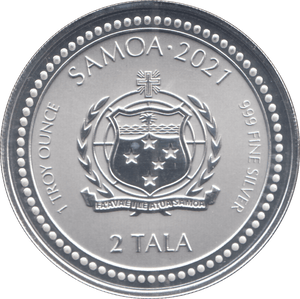 2021 SILVER SAMOA 2 TALA ( BU ) - SILVER WORLD COINS - Cambridgeshire Coins