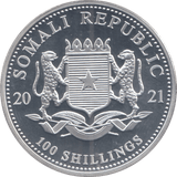 2021 SILVER SOMALIA 100 SHILLINGS ( BU ) - SILVER WORLD COINS - Cambridgeshire Coins