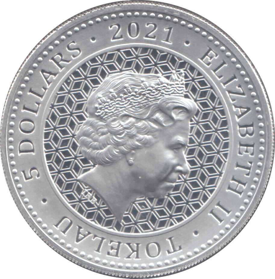 2021 SILVER TOKELAU 5 DOLLAR ( BU ) - SILVER WORLD COINS - Cambridgeshire Coins