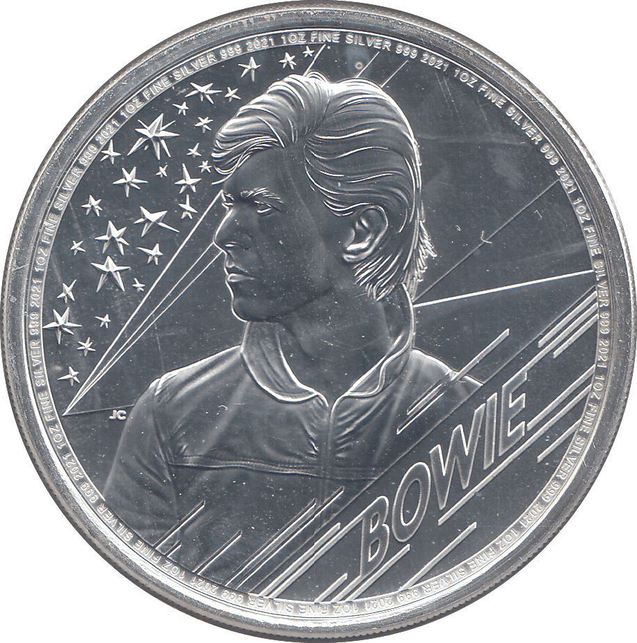 2021 SILVER TWO POUNDS DAVID BOWIE ( BU ) - SILVER WORLD COINS - Cambridgeshire Coins