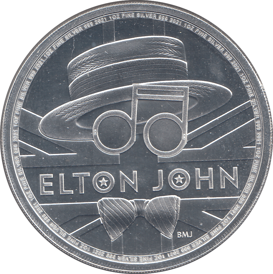 2021 SILVER TWO POUNDS ELTON JOHN ( BU ) - SILVER WORLD COINS - Cambridgeshire Coins