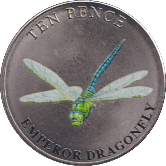 2021 TEN PENCE BAILIWICK OF DRAGONFLY (BU) - WORLD COINS - Cambridgeshire Coins