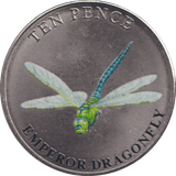 2021 TEN PENCE BAILIWICK OF DRAGONFLY (BU) - WORLD COINS - Cambridgeshire Coins
