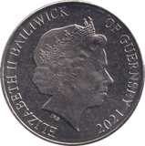 2021 TEN PENCE BAILIWICK OF GRASSHOPPER (BU) - WORLD COINS - Cambridgeshire Coins