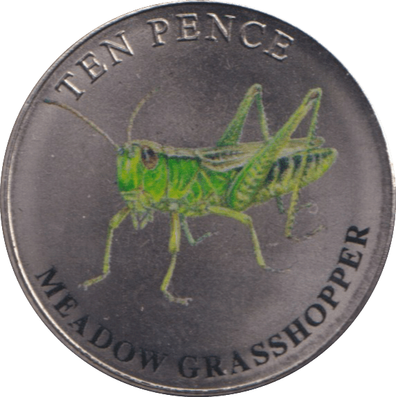 2021 TEN PENCE BAILIWICK OF GRASSHOPPER (BU) - WORLD COINS - Cambridgeshire Coins