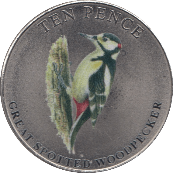 2021 TEN PENCE BAILIWICK OF GUERNSEY GREAT SPOTTED WOODPECKER - 10p Proof - Cambridgeshire Coins