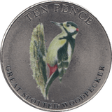 2021 TEN PENCE BAILIWICK OF GUERNSEY GREAT SPOTTED WOODPECKER - 10p Proof - Cambridgeshire Coins