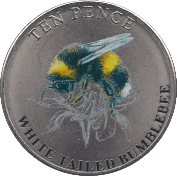 2021 TEN PENCE BAILIWICK OF GUERNSEY WHITE - TAILED BUMBLEBEE - 10p Proof - Cambridgeshire Coins