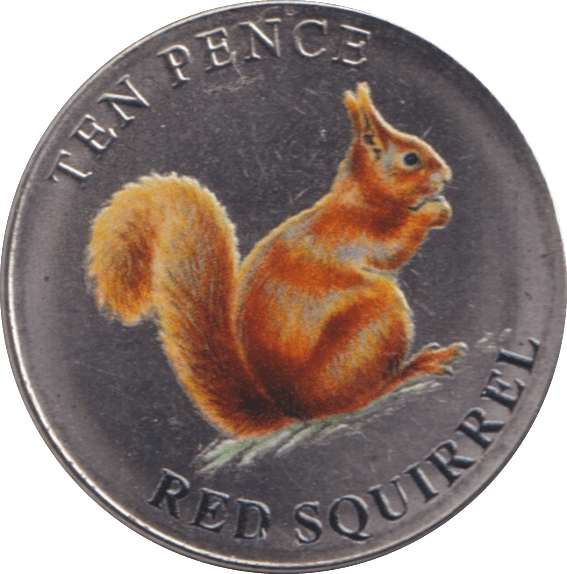 2021 TEN PENCE BAILIWICK OF RED SQUIRREL (BU) - WORLD COINS - Cambridgeshire Coins