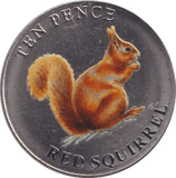 2021 TEN PENCE BAILIWICK OF RED SQUIRREL (BU) - WORLD COINS - Cambridgeshire Coins