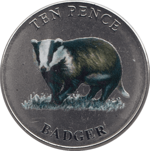2021 TEN PENCE WILDLIFE COLLECTION BADGER - WORLD COINS - Cambridgeshire Coins