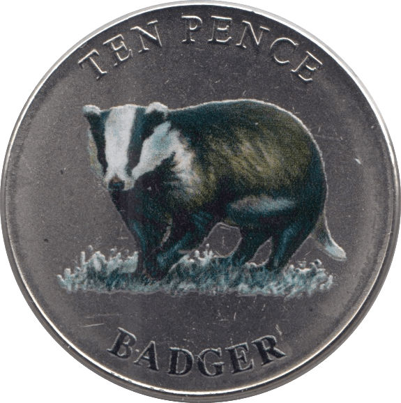 2021 TEN PENCE WILDLIFE COLLECTION BADGER - WORLD COINS - Cambridgeshire Coins