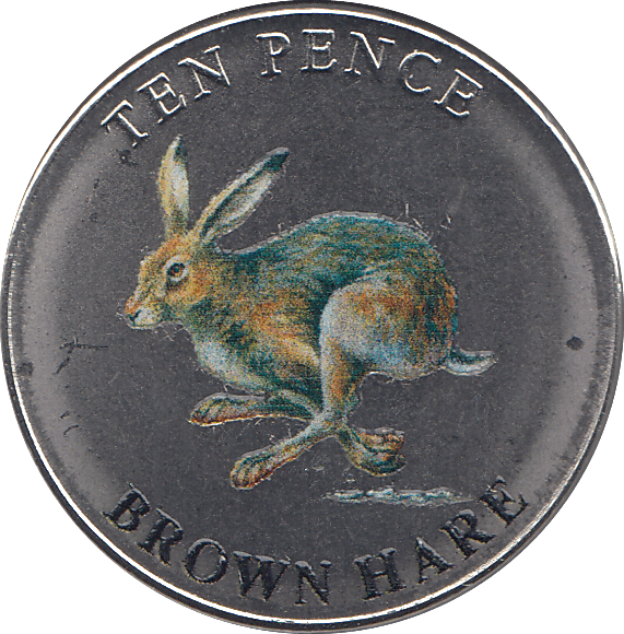 2021 TEN PENCE WILDLIFE COLLECTION BROWN HARE - WORLD COINS - Cambridgeshire Coins