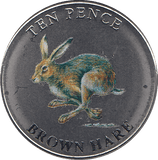 2021 TEN PENCE WILDLIFE COLLECTION BROWN HARE - WORLD COINS - Cambridgeshire Coins