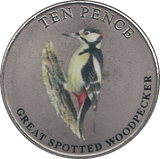 2021 TEN PENCE WILDLIFE COLLECTION GREAT SPOTTED WOODPECKER - WORLD COINS - Cambridgeshire Coins