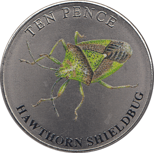 2021 TEN PENCE WILDLIFE COLLECTION HAWTHORN SHIELDBUG - WORLD COINS - Cambridgeshire Coins