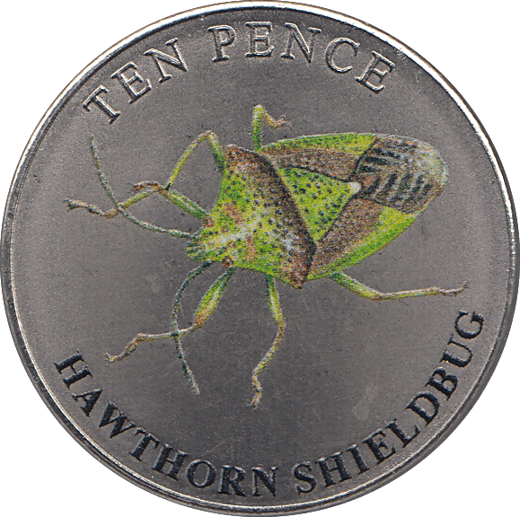 2021 TEN PENCE WILDLIFE COLLECTION HAWTHORN SHIELDBUG - WORLD COINS - Cambridgeshire Coins