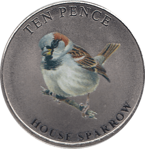 2021 TEN PENCE WILDLIFE COLLECTION HOUSE SPARROW - WORLD COINS - Cambridgeshire Coins
