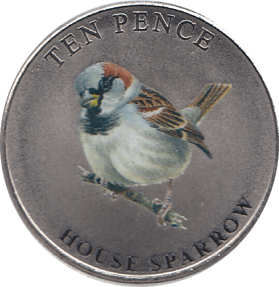 2021 TEN PENCE WILDLIFE COLLECTION HOUSE SPARROW - WORLD COINS - Cambridgeshire Coins