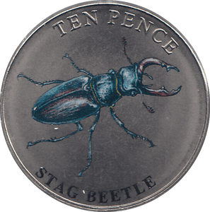 2021 TEN PENCE WILDLIFE COLLECTION STAC BEETLE - WORLD COINS - Cambridgeshire Coins