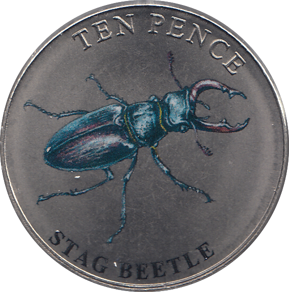 2021 TEN PENCE WILDLIFE COLLECTION STAC BEETLE - WORLD COINS - Cambridgeshire Coins