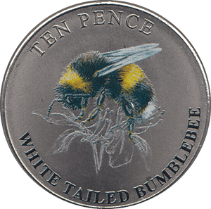 2021 TEN PENCE WILDLIFE COLLECTION WHITE TAILED BUMBLEBEE - WORLD COINS - Cambridgeshire Coins