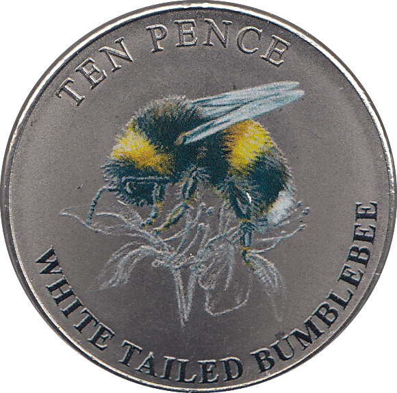 2021 TEN PENCE WILDLIFE COLLECTION WHITE TAILED BUMBLEBEE - WORLD COINS - Cambridgeshire Coins