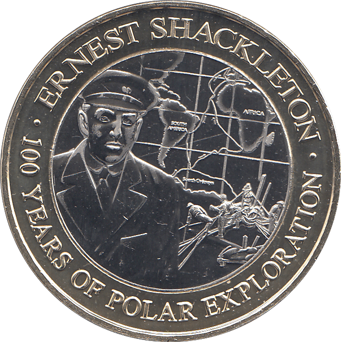 2021 TWO POUNDS ERNEST SHACKLETON 100 YEARS OF POLAR EXPLORATION ( BU ) - WORLD COINS - Cambridgeshire Coins