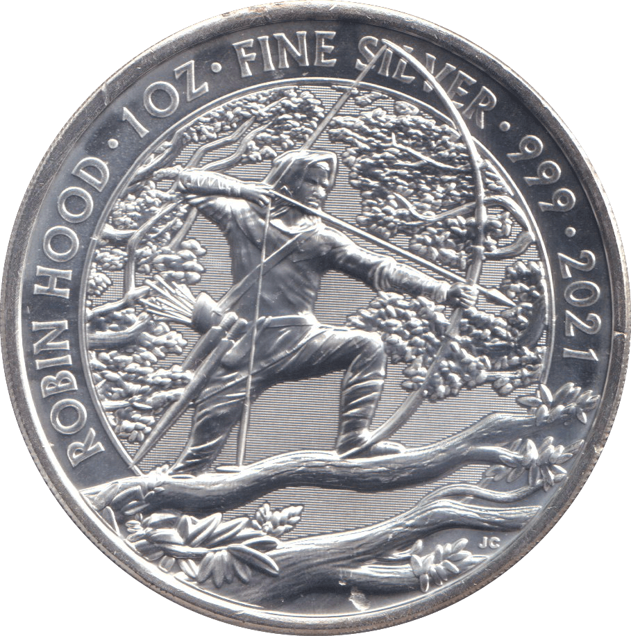 2021 TWO POUNDS SILVER PROOF ROBIN HOOD - WORLD COINS - Cambridgeshire Coins