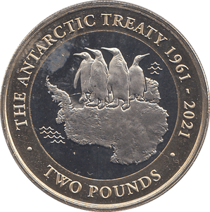 2021 TWO POUNDS THE ANTARCTIC TREATY ( BU ) - WORLD COINS - Cambridgeshire Coins