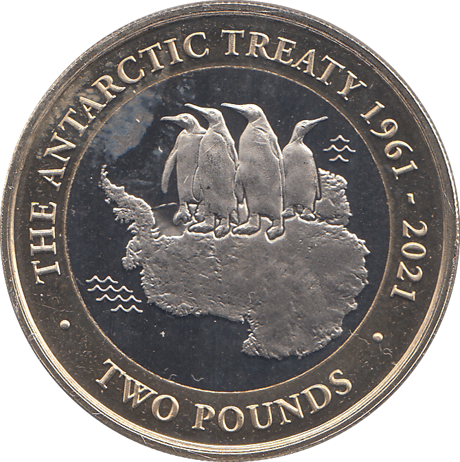 2021 TWO POUNDS THE ANTARCTIC TREATY ( BU ) - WORLD COINS - Cambridgeshire Coins