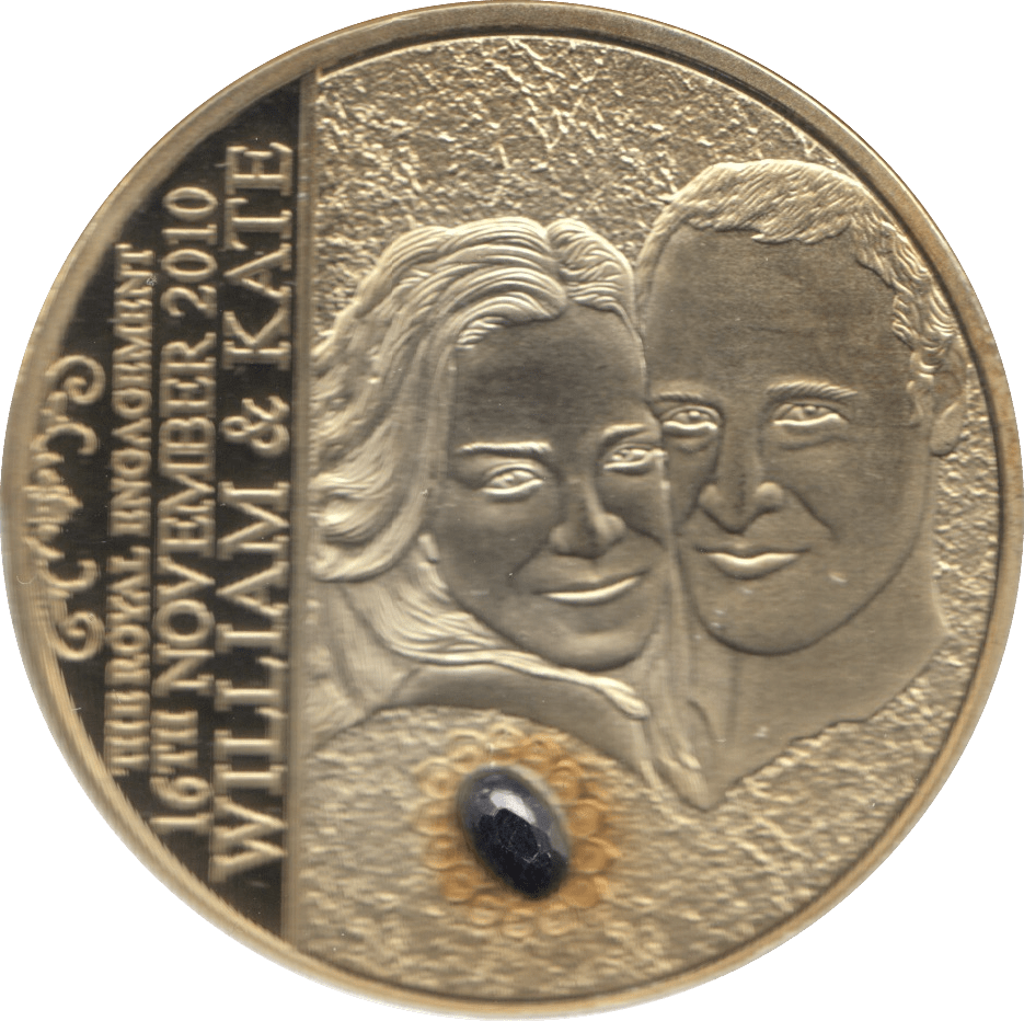 2021 WILLIAM AND KATE ENGAGEMENT MEDALLION - MEDALS & MEDALLIONS - Cambridgeshire Coins