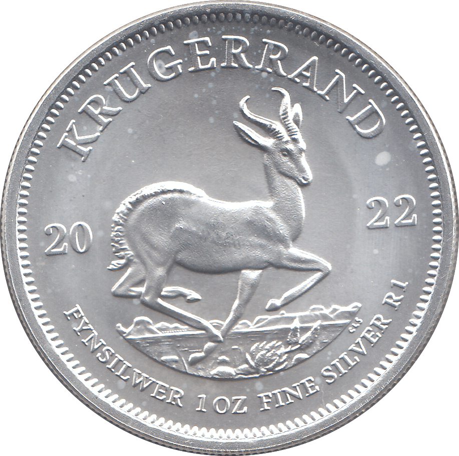 2022 1OZ SILVER KRUGERRAND ( BU ) - SILVER 1 oz COINS - Cambridgeshire Coins