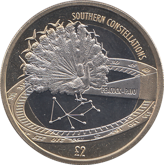 2022 2 POUND PAVO CONSTELLATION PEACOCK ( BU ) - 2 - Cambridgeshire Coins