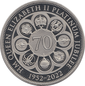 2022 5 POUNDS PLATINUM JUBILEE OF QUEEN ELIZABETH II ( PROOF ) - WORLD COINS - Cambridgeshire Coins