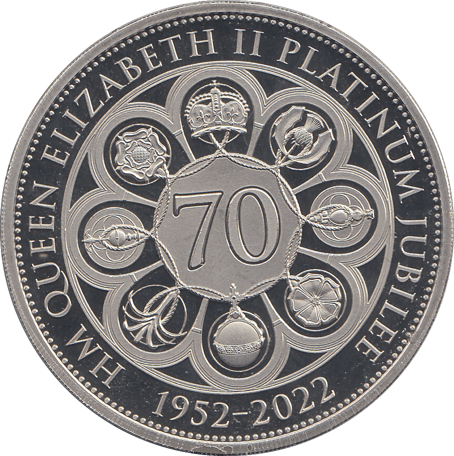 2022 5 POUNDS PLATINUM JUBILEE OF QUEEN ELIZABETH II ( PROOF ) - WORLD COINS - Cambridgeshire Coins