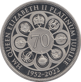 2022 5 POUNDS PLATINUM JUBILEE OF QUEEN ELIZABETH II ( PROOF ) - WORLD COINS - Cambridgeshire Coins