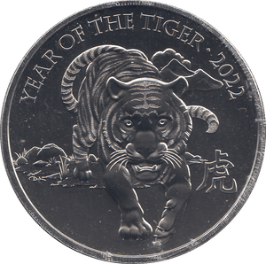 2022 5 POUNDS YEAR OF THE TIGER ( BU ) - WORLD COINS - Cambridgeshire Coins