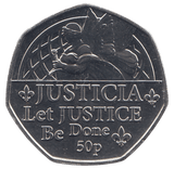 2022 50 P PLATINUM JUBILEE JUSTICIA ( BU ) - 50P CIRCULATED - Cambridgeshire Coins
