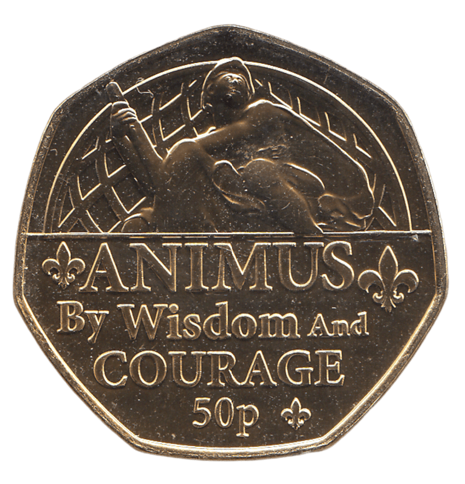 2022 50 PENCE ANIMUS BY WISDOM AND COURAGE ( BU ) - WORLD COINS - Cambridgeshire Coins