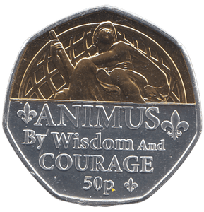 2022 50 PENCE ANIMUS BY WISDOM AND COURAGE ( BU ) - WORLD COINS - Cambridgeshire Coins